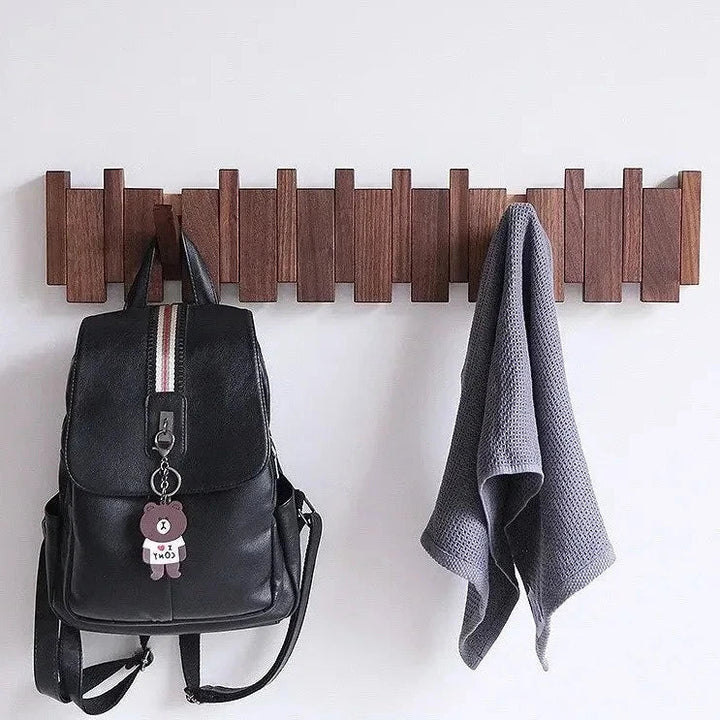 Elegant Wooden Wall Mounted Coat Rack 1