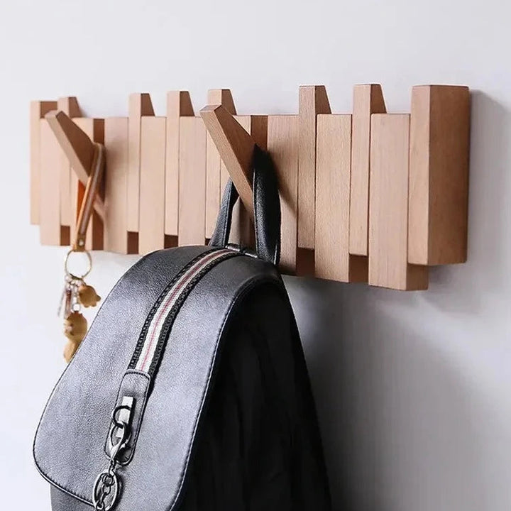 Elegant Wooden Wall Mounted Coat Rack 2