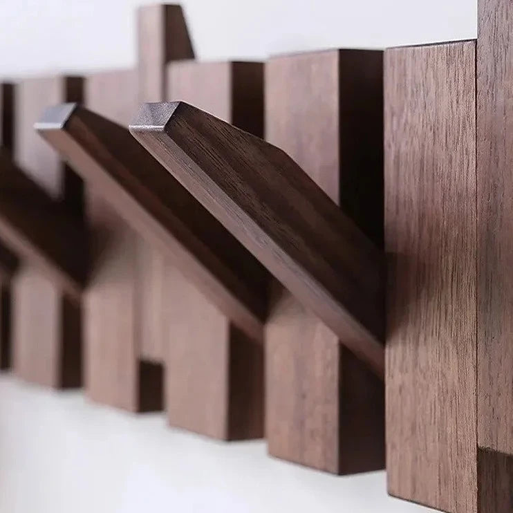 Elegant Wooden Wall Mounted Coat Rack 4
