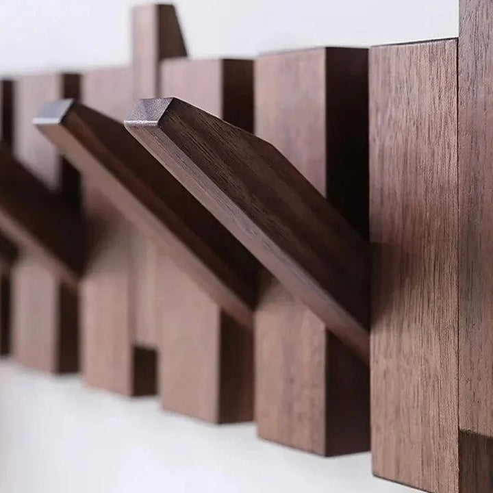 Elegant Wooden Wall Mounted Coat Rack 4