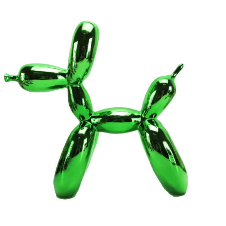 Whimsical Resin Balloon Dog Sculpture