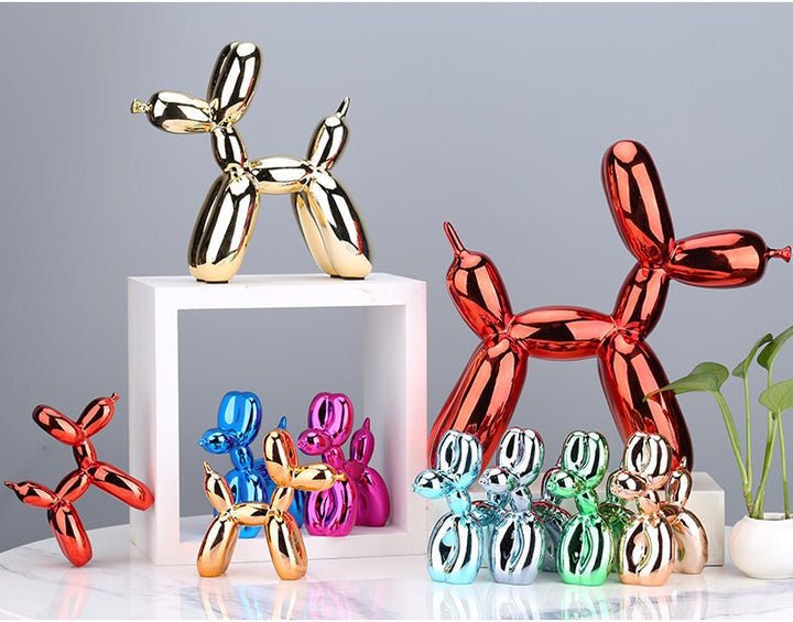 Whimsical Resin Balloon Dog Sculpture