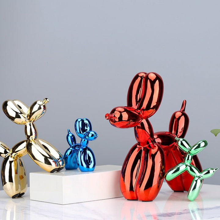 Whimsical Resin Balloon Dog Sculpture