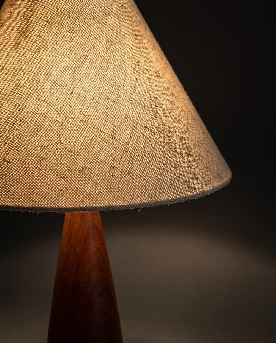 Linen Shade Accent Lamp fabric texture detail