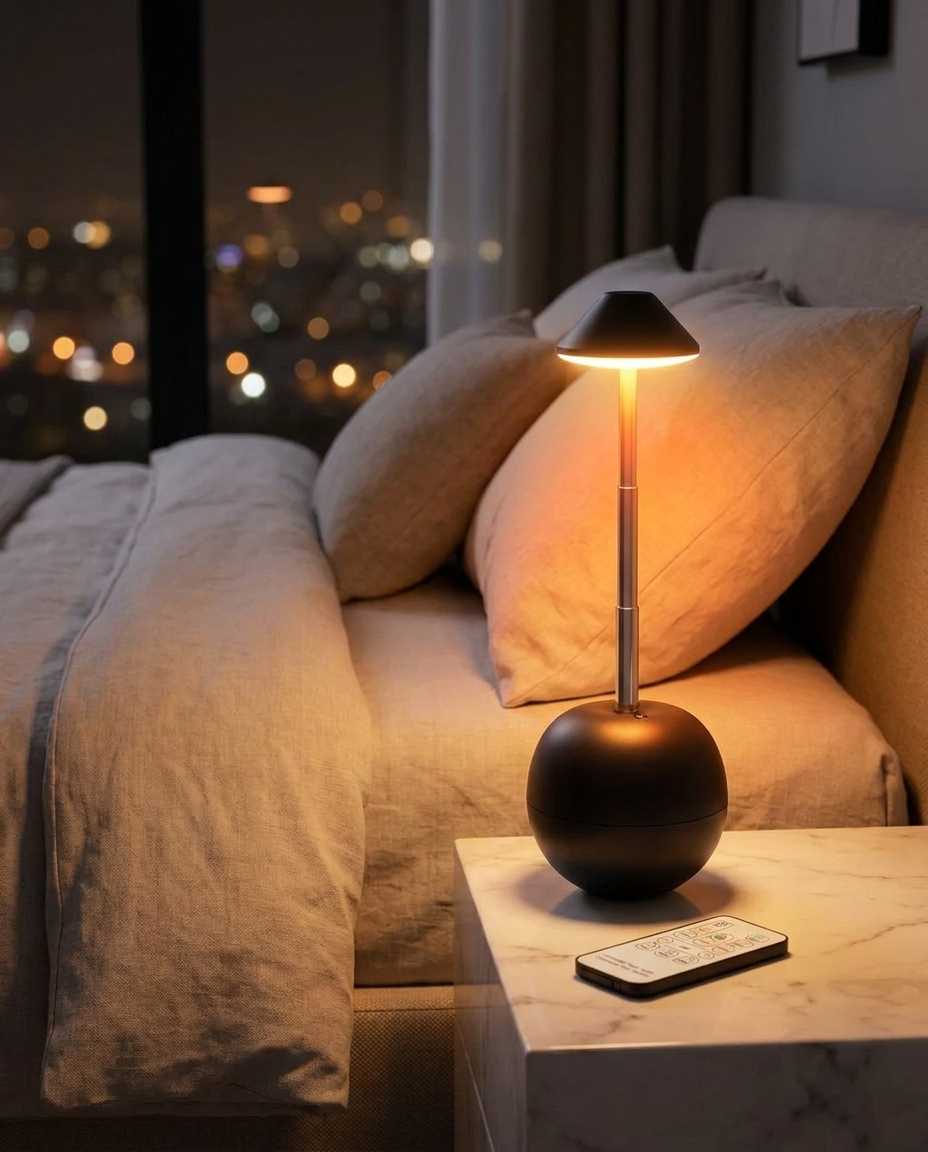 Remote Control Mood Lamp on a nightstand